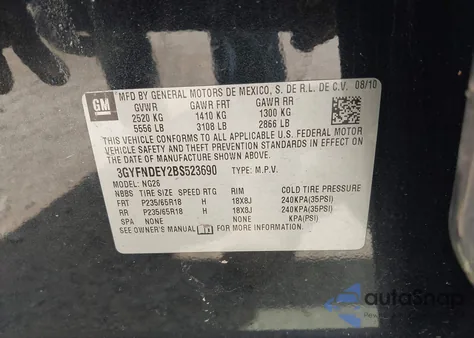 2011 Cadillac Srx Luxury Collection from USA, damaged, VIN 3GYFNDEY2BS523690